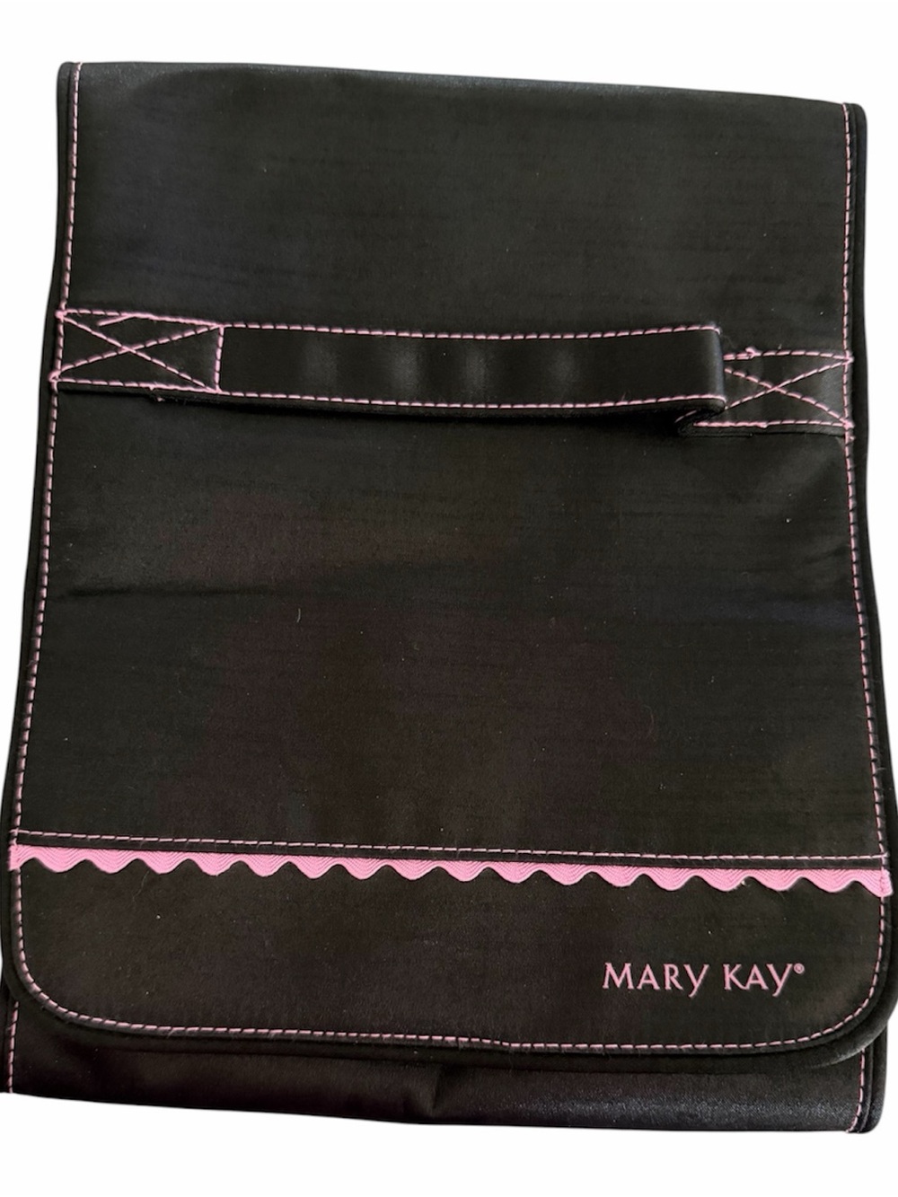 New Mary Kay Black with Pink Trim Hanging Travel Roll Up Bag w/Detachable Bags